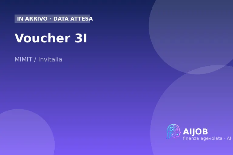 Voucher 3I 2026: sportello chiuso, cosa preparare ora