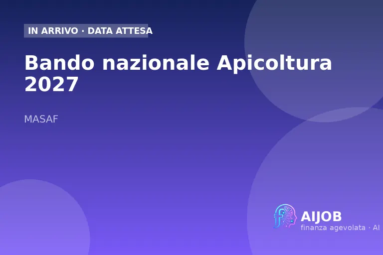 Bando Apicoltura 2027: domande chiuse, cosa fare ora