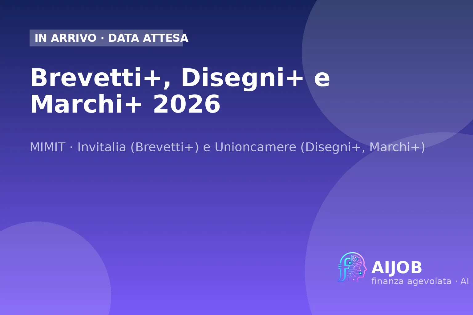 Brevetti+, Disegni+ e Marchi+ 2026: guida a cosa preparare