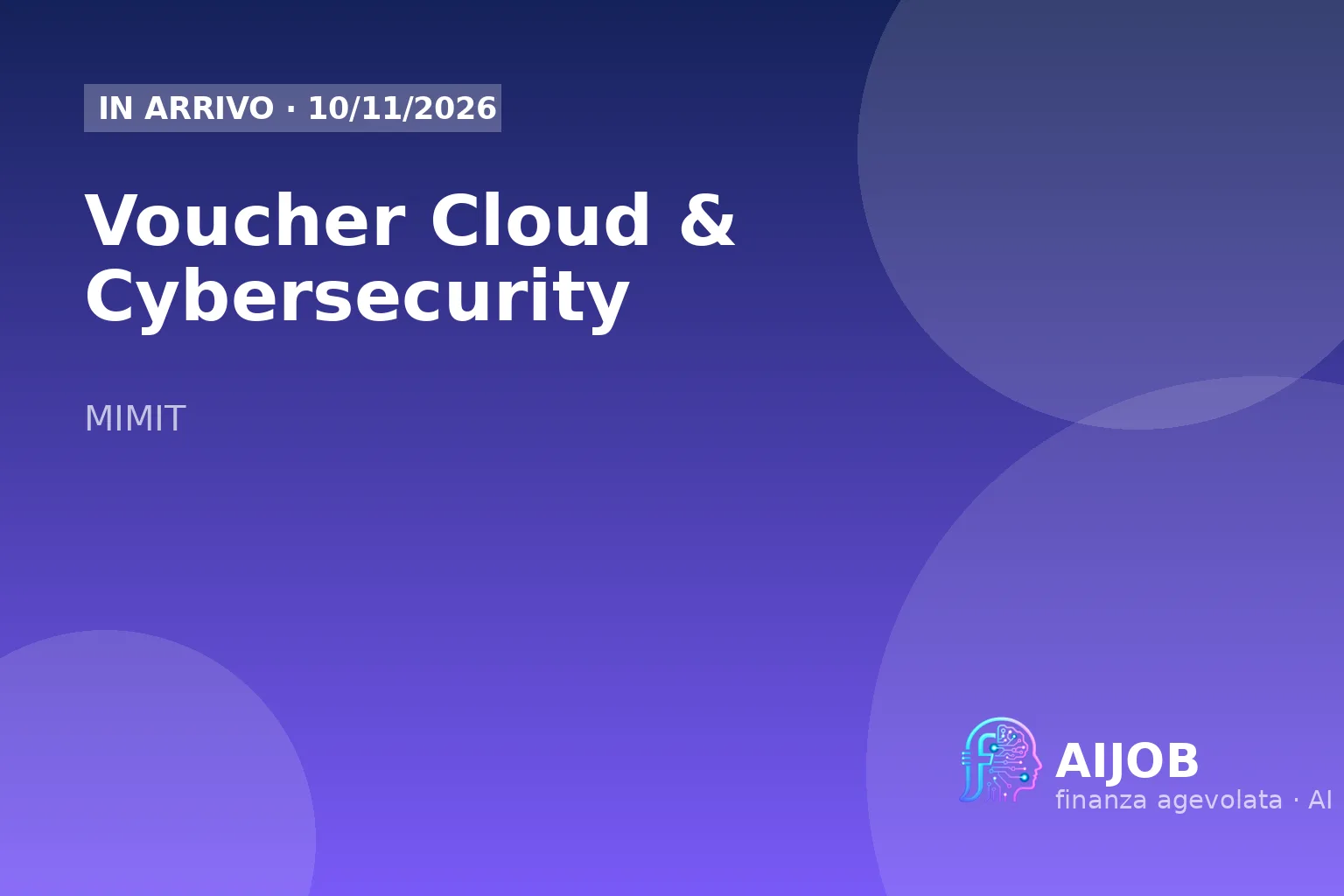 Voucher Cloud e Cybersecurity 2026: guida all'apertura